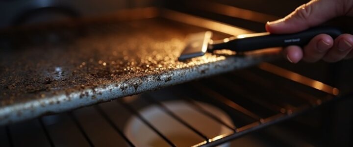 5-Step Guide to Removing Burnt Grease from an Oven Door, Concept art for illustrative purpose, tags: fett backofentür - Monok